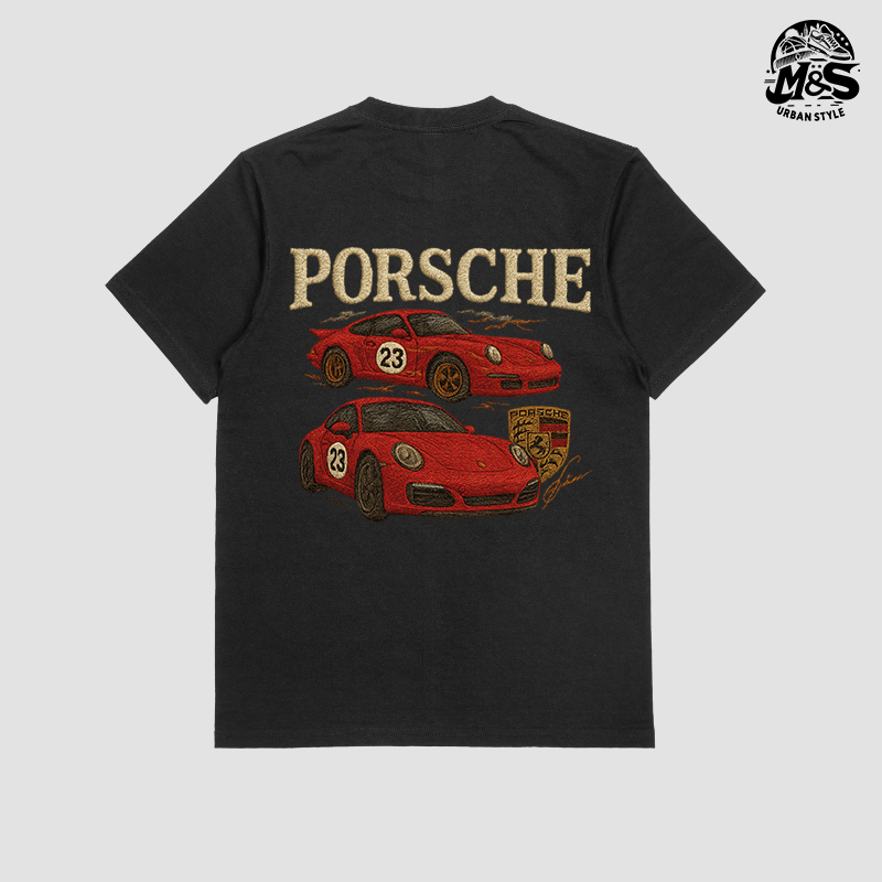 Camiseta Porsche (efecto bordado)