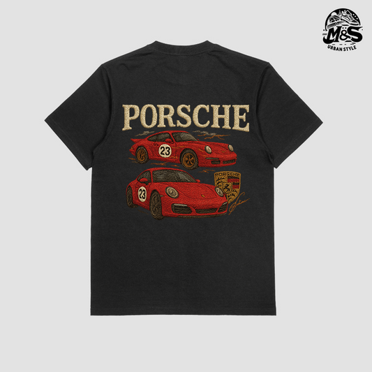 Camiseta Porsche (efecto bordado)